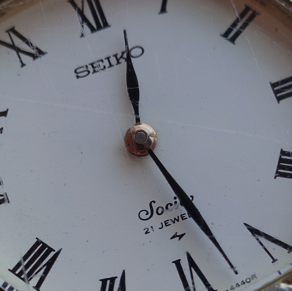 Seiko Socie 11-8370 Vintage Hand Winding Dress Watch Octagonal Case Roman Dial 2 - Picture 7 of 9